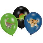 6 Luftballons Fröhliche Dinosaurier