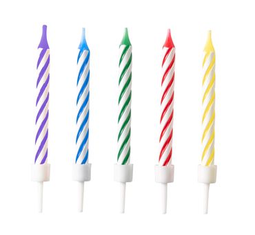 10 Geburtstagskerzen Regenbogen Farben