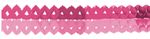 2 Mini Girlanden aus Papier rosa pink