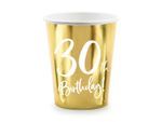 30. Geburtstag 6 Becher gold