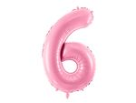 Folienballon Zahl 6 rosa