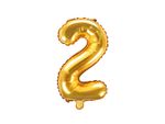 Folienballon gold Zahl 2