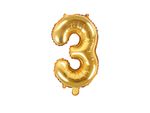 Folienballon gold Zahl 3