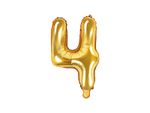 Folienballon gold Zahl 4