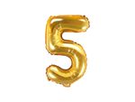 Folienballon gold Zahl 5