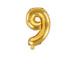 Folienballon gold Zahl 9
