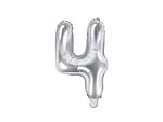 Folienballon silber Zahl 4