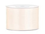 Satin Geschenkband creme 25m 50mm breit