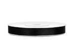 Satin Geschenkband schwarz 25m 6mm breit