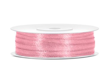 Satin Geschenkband rosa 50m 3mm breit