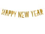 Girlande "Happy New Year" Silvester gold