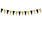 Wimpelkette schwarz gold