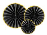 3 Dekofächer schwarz mit goldrand