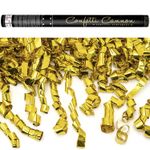 Konfetti Kanone mit Luftschlangen gold 60 cm