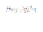 Happy Birthday Girlande irisierend
