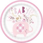 Baby Shower Elefant Mädchen 8 große Teller