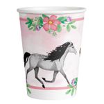 8 Becher Beautiful Horses Papier