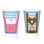 8 Oktoberfest Becher Dirndl & Lederhose