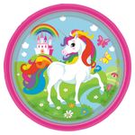 Einhorn Party 8 Teller 23 cm