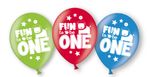 6 Luftballons 1. Geburtstag Junge Tiere
