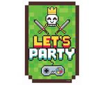 6 Einladungskarten "Game on"