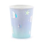 6 Becher Narwal Muscheln