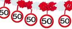 50. Geburtstag Verkehrsschild Girlande