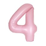 XL Folienballon rosa matt Zahl 4