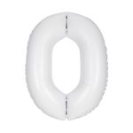 XL Folienballon weiss Zahl 0