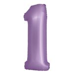 XL Folienballon lavendel Zahl 1