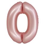 XL Folienballon roségold rosa matt Zahl 0