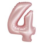 XL Folienballon roségold rosa matt Zahl 4