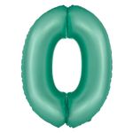 XL Folienballon mint matt Zahl 0