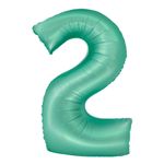 XL Folienballon mint matt Zahl 2