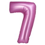 XL Folienballon pink matt Zahl 7