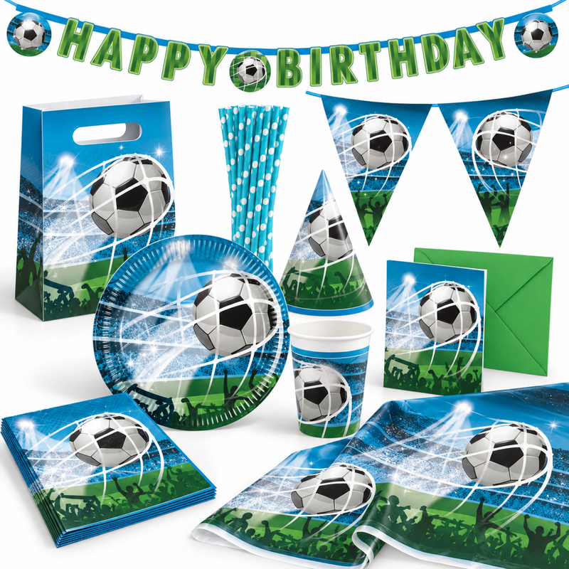 Deko-Beispiel aus dem Shop: Fussball Fans XL Partyset zur Fußballparty / Geburtstag