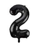 XL Folienballon Zahl 2 schwarz