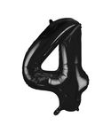 XL Folienballon Zahl 4 schwarz