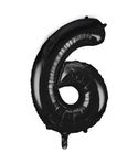 XL Folienballon Zahl 6 schwarz