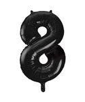 XL Folienballon Zahl 8 schwarz
