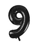 XL Folienballon Zahl 9 schwarz
