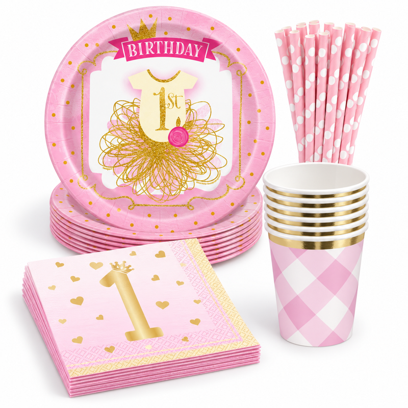 spatial-19704-a67b693dbfb5 1. Geburtstag Deko Mädchen Ballerina Party rosa Partyset Kindergeburtstag