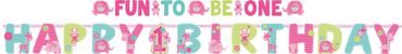 1. Geburtstag Deko Set XXL Partyset Mädchen rosa Sweet Birthday Girl Partyartikel Deko