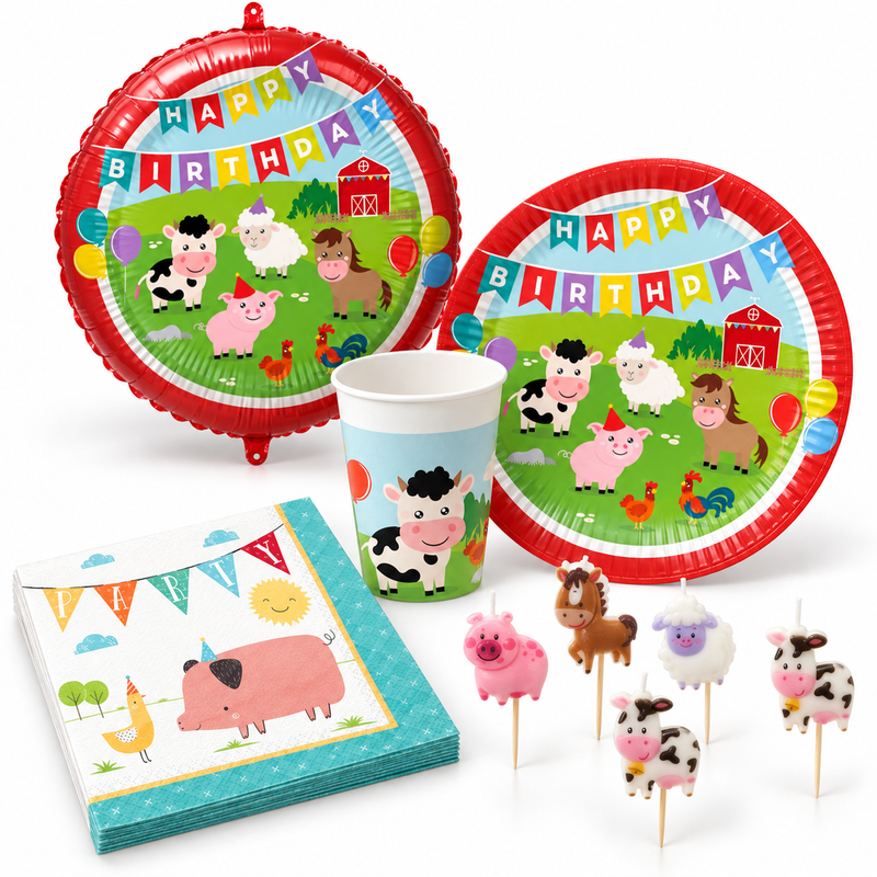 Deko-Beispiel aus dem Shop: Bauernhof Kindergeburtstag Deko Partyset Geburtstag Party Dekoration