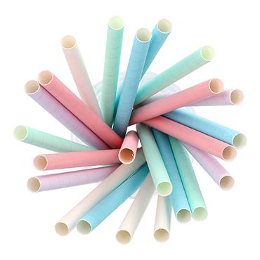 1200 Bubble Tea Papierstrohhalme Ø 12 mm · 20 cm farbig sortiert