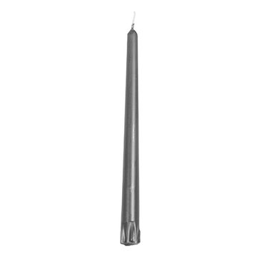 80 Leuchterkerzen grau Ø 2,2 cm · 25 cm aus 100 % Stearin
