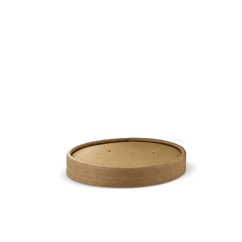 Deckel für Suppenbecher, Pappe Ø 9,8 cm · 1,6 cm braun