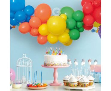 Luftballon Girlande bunt 66 tlg.
