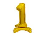 Folienballon Zahl 1 gold stehend