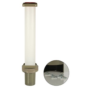 Becherspender, PS 67 x 13 x 15,5 cm grau für 100 Becher mit oberem Ø 7,03 cm